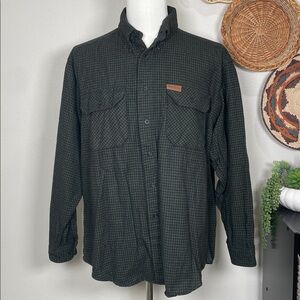 John Rich & Bros Woolrich Wool Blend Flannel Shirt Long Sleeve Button Up X-Large